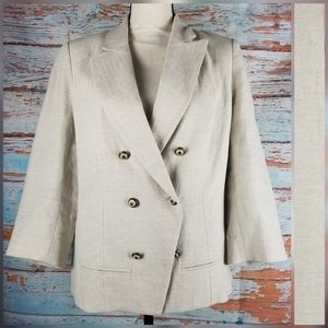 Anthropologie Coquille Double Breasted Blazer
